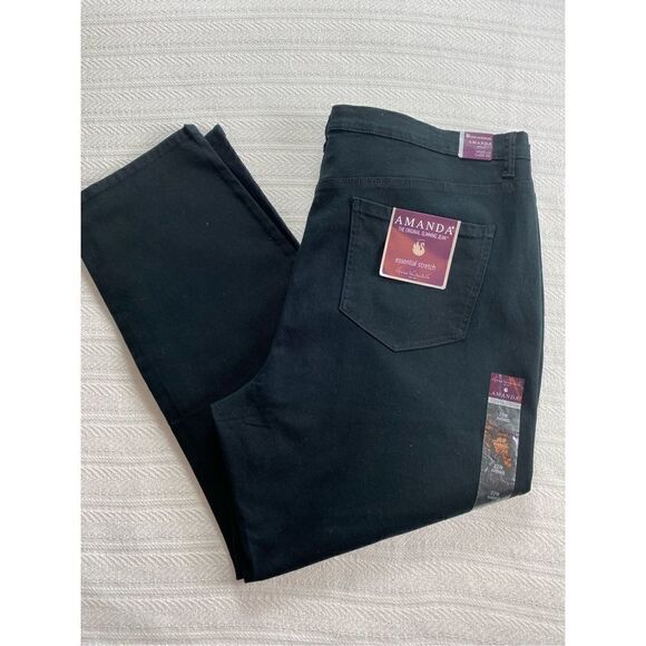 Gloria Vanderbilt 22W Average Amanda Essential Stretch Black Jeans - Picture 9 of 12